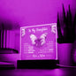 Mother To Daughter Acrylic Square Plaque, Always Remember Your In My Heart Always, Mom Gift, Daughter Gift