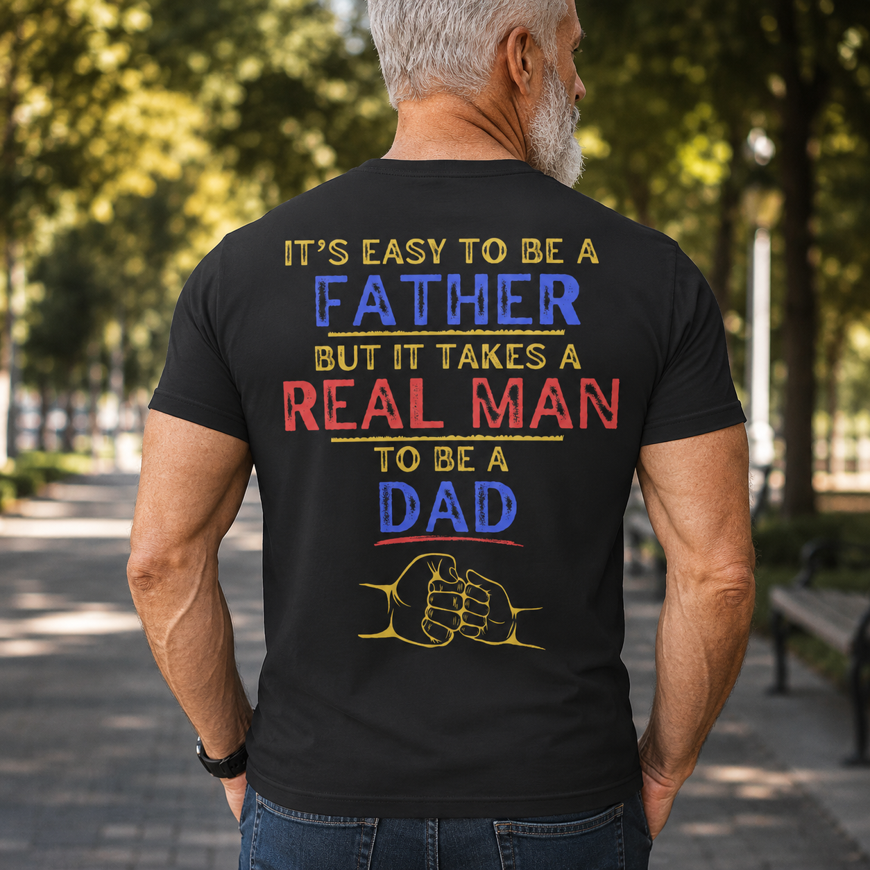 It's Easy To Be A Father, Fist Bump Father's Day T-Shirt