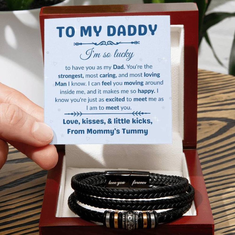 Daddy To Be Gift from Bump, Bracelet for Daddy To Be, Future Dad Gift on Fathers Day