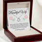 To My Beautiful Wife | Delicate Heart Necklace | I will Love You Forever