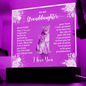 To My Granddaughter | Square Acrylic Plaque | Lion | I Love You