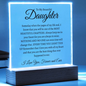 To My Beautiful Daughter Square LED Plaque