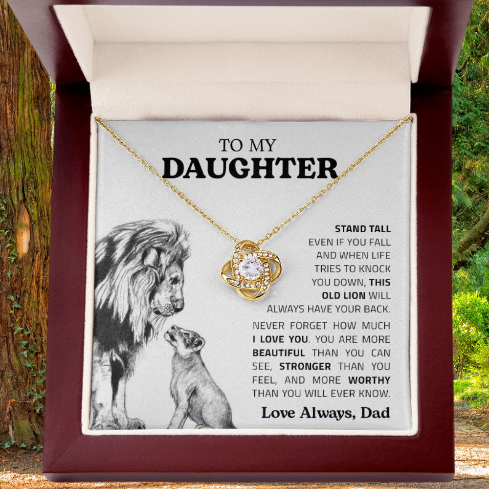 To My Daughter| This Old Lion - Love Knot Necklace