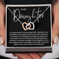 To My Daughter Necklace, Daughter Necklace, Heart Shaped Necklace, Daughter Necklace From Dad