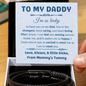 Daddy To Be Gift from Bump, Bracelet for Daddy To Be, Future Dad Gift on Fathers Day, Meaningful Gift for Daddy To Be, New Dad Special Gifts