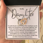 To My Daughter Necklace, Mother Daughter Gifts, Daughter Necklace, Daughter Gift, Daughter Necklace From Dad, Heart Shaped Necklace
