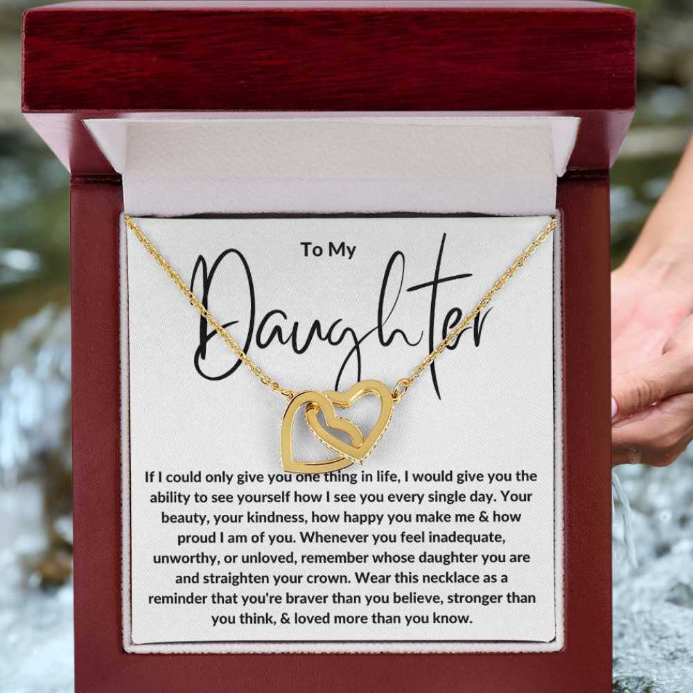 To My Daughter Heart Necklace Gift From Dad ❤️