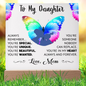 Mother To Daughter Acrylic Square Plaque, Always Remember Your In My Heart Always, Mom Gift, Daughter Gift