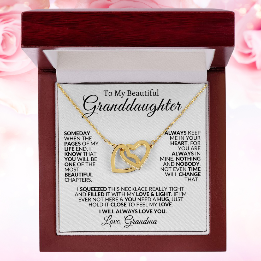 To My Beautiful Granddaughter | Interlocking Hearts | I Love Grandma