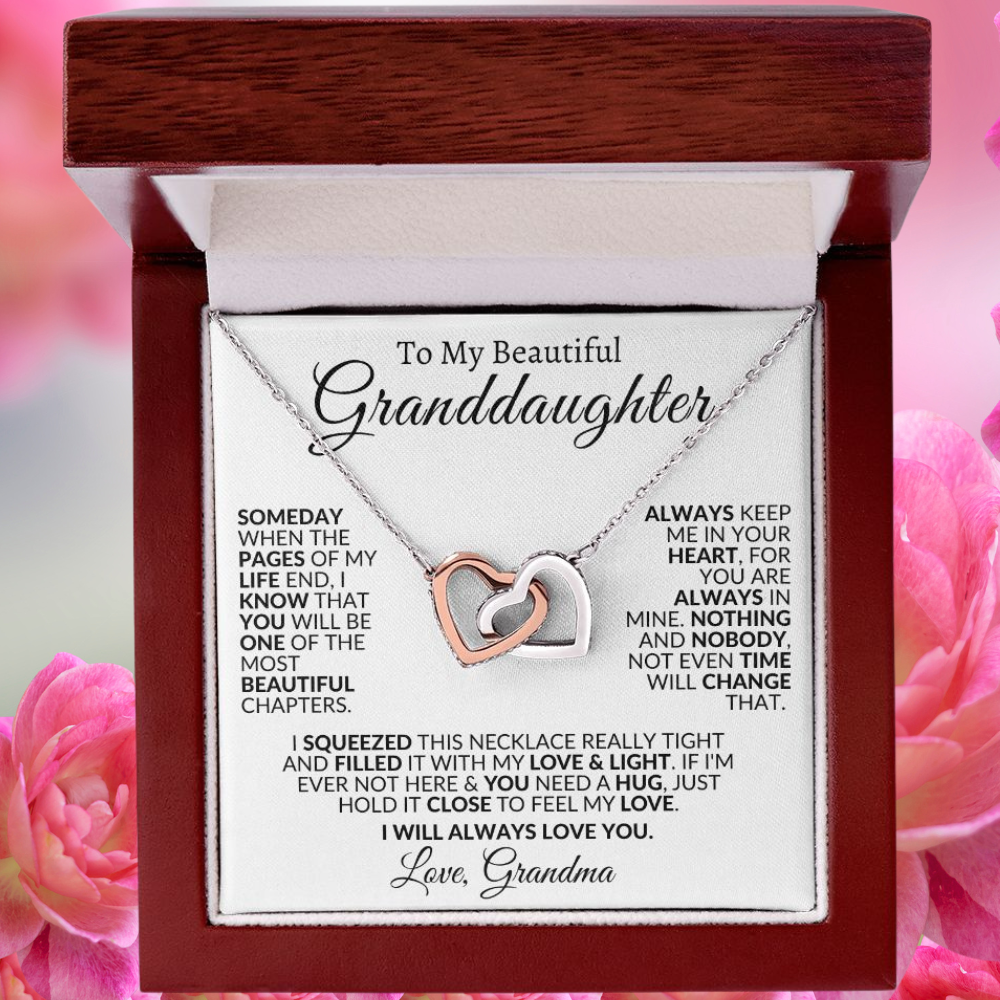 To My Beautiful Granddaughter | Interlocking Hearts | I Love Grandma