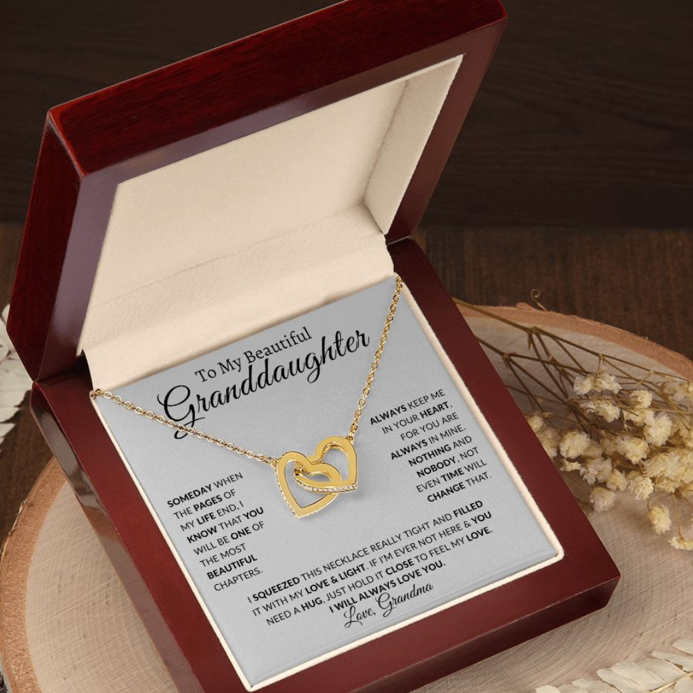 To My Beautiful Granddaughter | Interlocking Hearts | Love grandma
