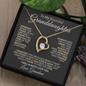 To My Beautiful Granddaughter | Forever Love Necklace | I Will Always Love You | From Grandma