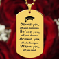 Personalized Graduation Dog Tag Necklace For Son, Personalized Graduation Dog Tag Necklace For Daughter