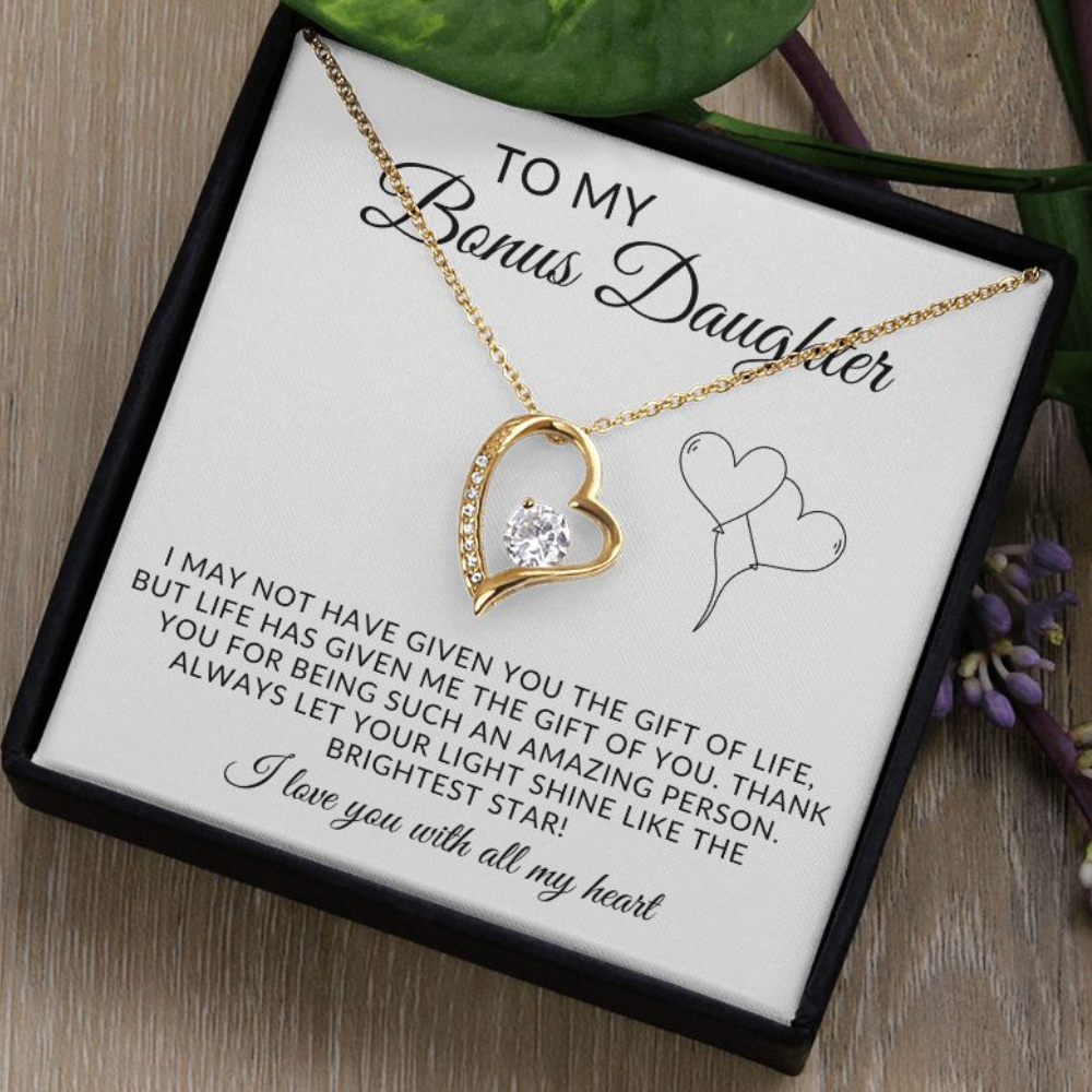 Bonus Daughter Forever Love Necklace Gift for Her