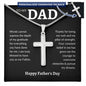 Personalized Engraving Dad cross, Dad Gift for father Birthday Gift, To my dad necklace
