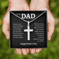 Personalized Engraving Dad cross, Dad Gift for father Birthday Gift, To my dad necklace