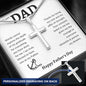 Personalized Engraving Dad cross, Dad Gift for father Birthday Gift, To my dad necklace