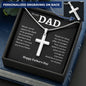 Personalized Engraving Dad cross, Dad Gift for father Birthday Gift, To my dad necklace