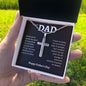 Personalized Engraving Dad cross, Dad Gift for father Birthday Gift, To my dad necklace