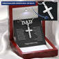 Personalized Engraving Dad cross, Dad Gift for father Birthday Gift, To my dad necklace