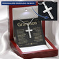 Grandson, Never Give Up Cross Necklace Remember whose grandson you are & never give up