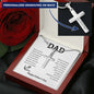 Personalized Engraving Dad cross, Dad Gift for father Birthday Gift, To my dad necklace