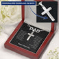 Personalized Engraving Dad cross, Dad Gift for father Birthday Gift, To my dad necklace