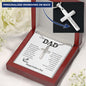 Personalized Engraving Dad cross, Dad Gift for father Birthday Gift, To my dad necklace