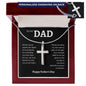 Personalized Engraving Dad cross, Dad Gift for father Birthday Gift, To my dad necklace
