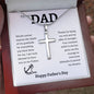 Personalized Engraving Dad cross, Dad Gift for father Birthday Gift, To my dad necklace