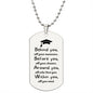 Personalized Graduation Dog Tag Necklace For Son, Personalized Graduation Dog Tag Necklace For Daughter
