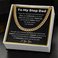 Bonus Dad Gift, To My Step Dad necklace, Step Dad Gift, Step Dad Cuban Link Chain, Step Father Gift, Gift For Step Dad, Christmas gift