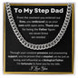 Bonus Dad Gift, To My Step Dad necklace, Step Dad Gift, Step Dad Cuban Link Chain, Step Father Gift, Gift For Step Dad, Christmas gift