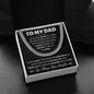 Father's Day Gifts for Dad, To My Dad Cuban Link Chain Necklace, Birthday Gift
