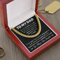 Father's Day Gifts for Dad, To My Dad Cuban Link Chain Necklace, Birthday Gift