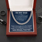 To My Dad Cuban Link Chain Necklace Gift, Father Necklace, Father's Day Gifts for Dad from Son, Custom Gifts for Father