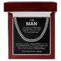 To My Man: Cuban Link Chain - A Gift of Love, Forever & Always