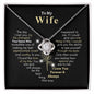 To My Wife, You are Forever My Heart | I Love You Forever and Always | Love Knot Necklace