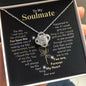 To My Soulmate, You are Forever My Heart | Love Knot Necklace