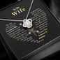 To My Wife, You are Forever My Heart | I Love You Forever and Always | Love Knot Necklace