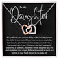 To My Daughter Necklace, Daughter Necklace, Heart Shaped Necklace, Daughter Necklace From Dad