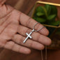 Granddaughter, Never Give Up - Cross Necklace - Remember whose Granddaughter you are & never give up