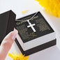 Granddaughter, Never Give Up - Cross Necklace - Remember whose Granddaughter you are & never give up