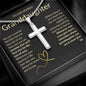 Granddaughter, Never Give Up - Cross Necklace - Remember whose Granddaughter you are & never give up