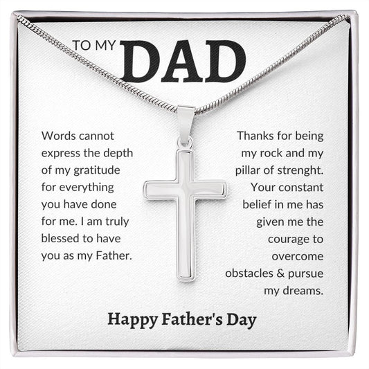 Dad cross, Dad Gift for father Birthday Gift, To my dad necklace, Father necklace for dad