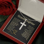 Granddaughter, Never Give Up - Cross Necklace - Remember whose Granddaughter you are & never give up