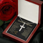 Granddaughter, Never Give Up - Cross Necklace - Remember whose Granddaughter you are & never give up