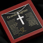 Granddaughter, Never Give Up - Cross Necklace - Remember whose Granddaughter you are & never give up