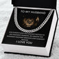 To My Husband | Cuban Link Chain - Lion | I Love You