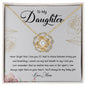 To My Daughter| There In Your Heart - Love Knot Necklace